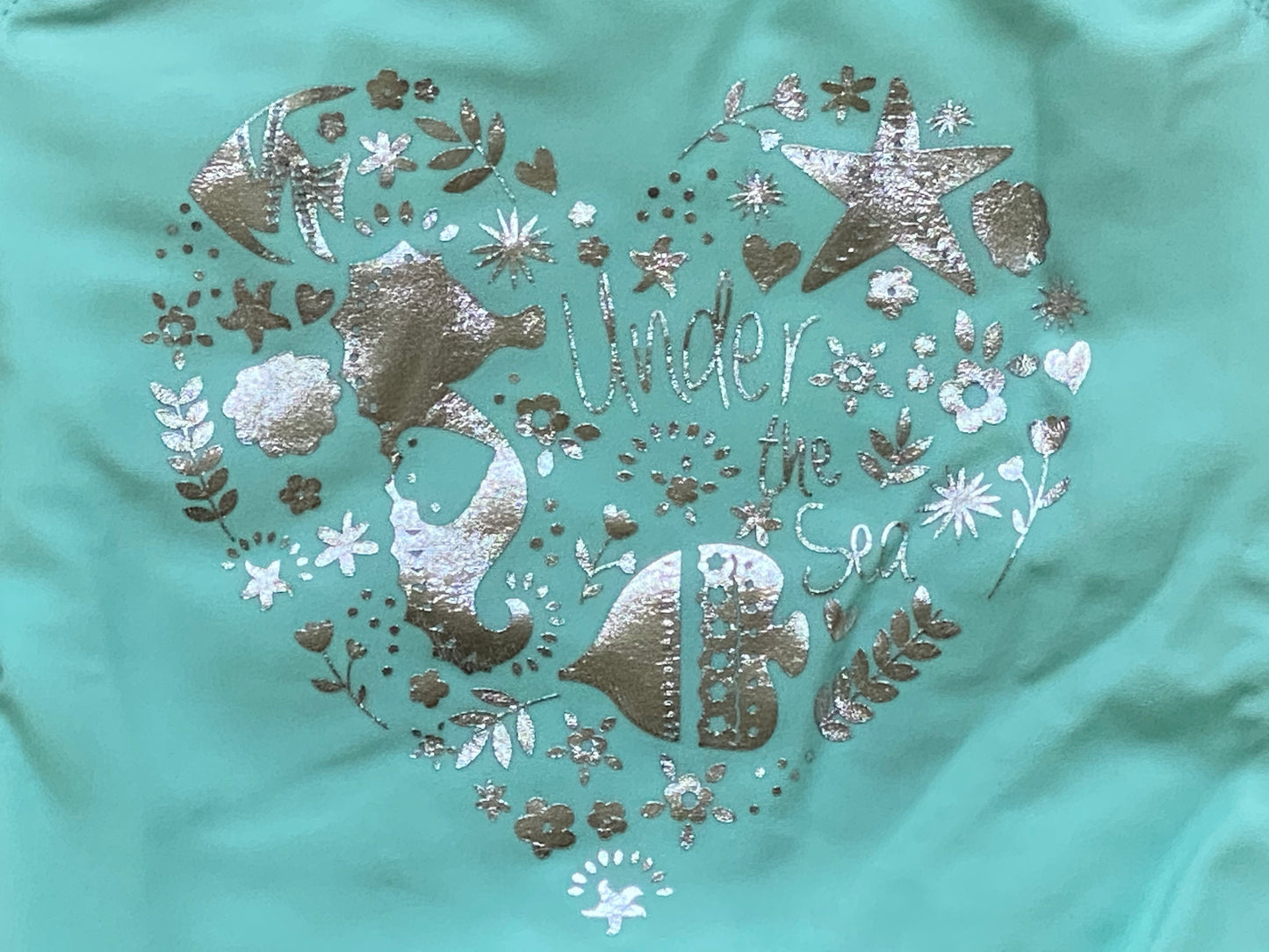 Traje de baño con estampado metalizado "Bajo el mar"