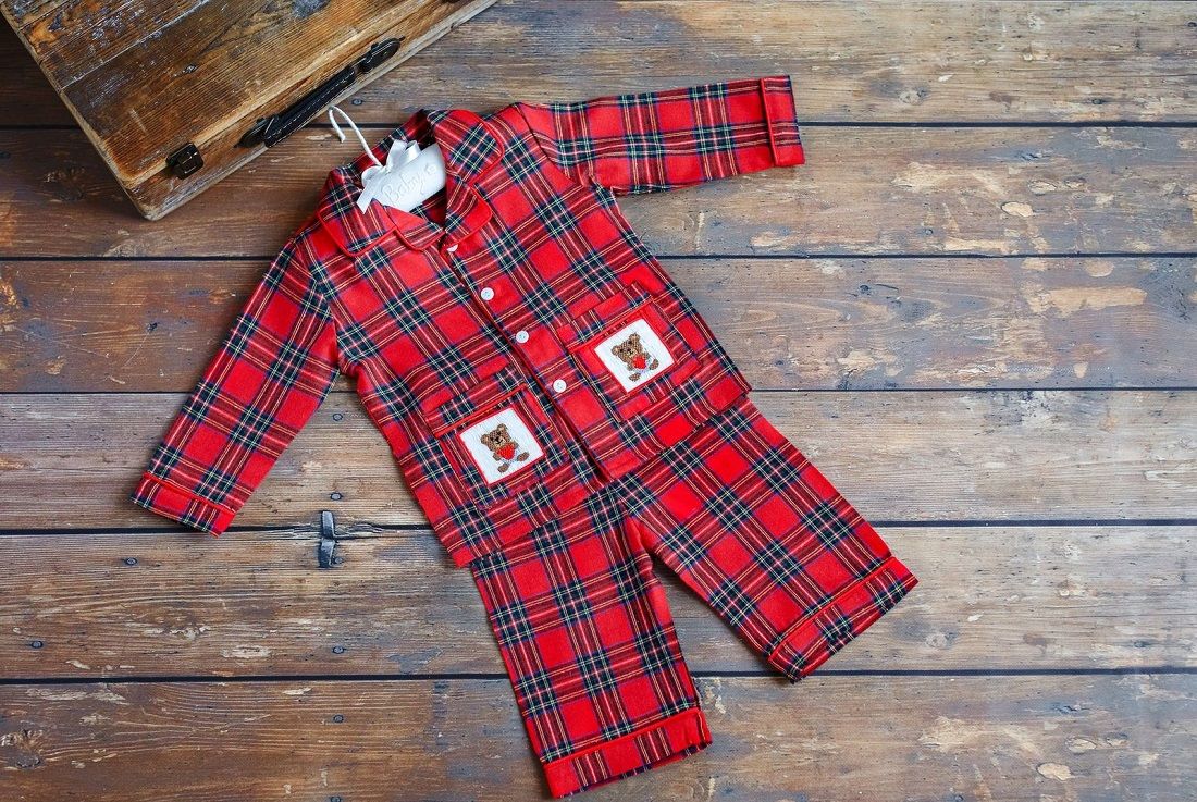 Pijama Aurora Royal 'Donald' de Cuadros Tartán Rojos