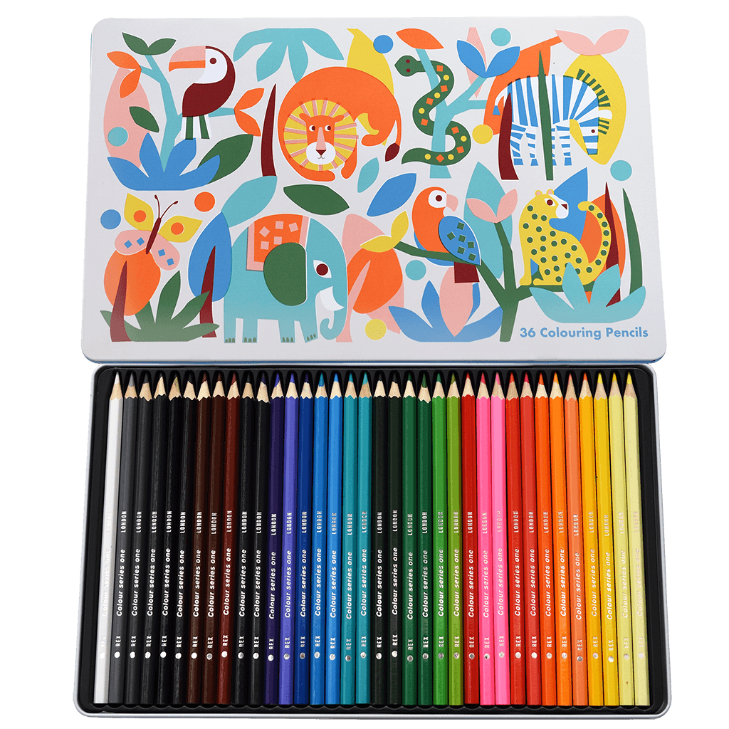 Lot de 36 crayons de couleur
