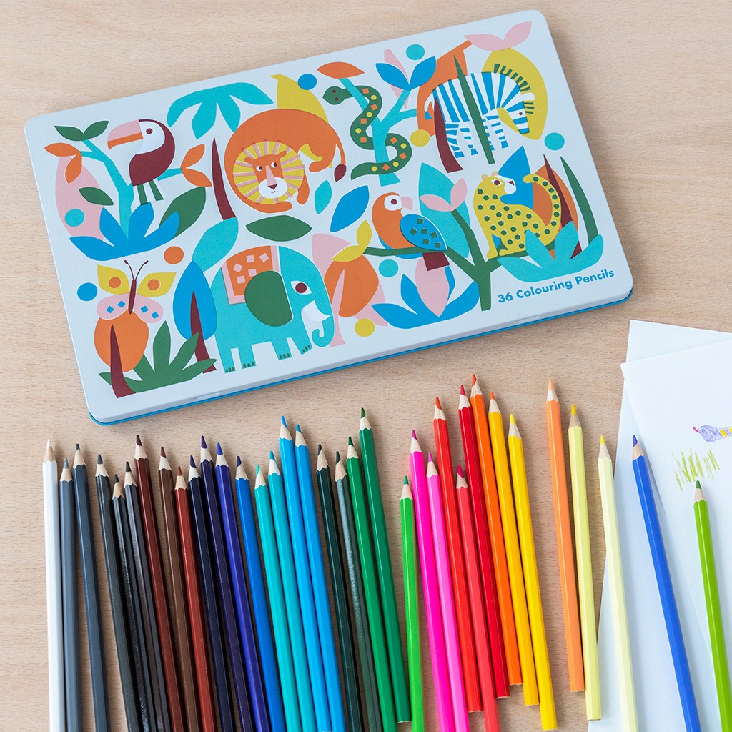 Lot de 36 crayons de couleur