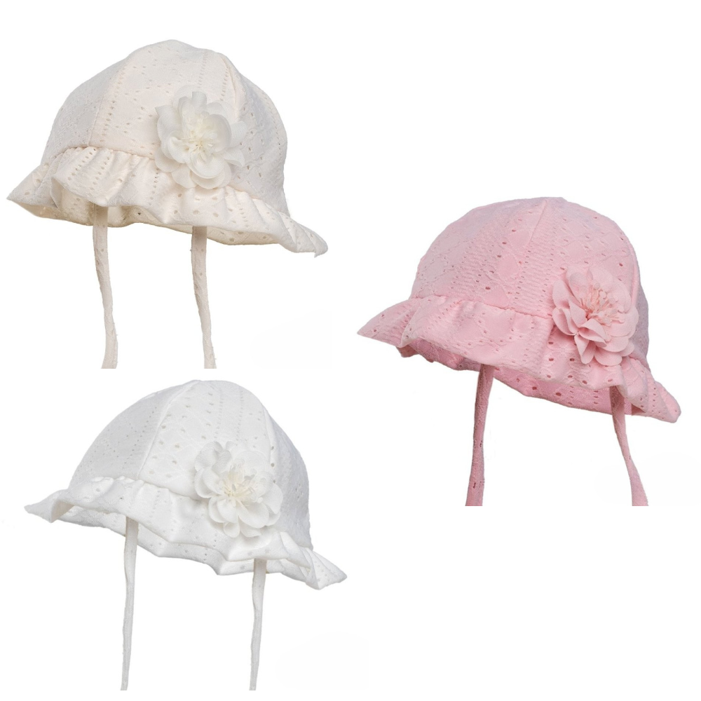 Chapeau de soleil en broderie anglaise
