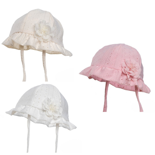 Sombrero de sol de broderie anglaise