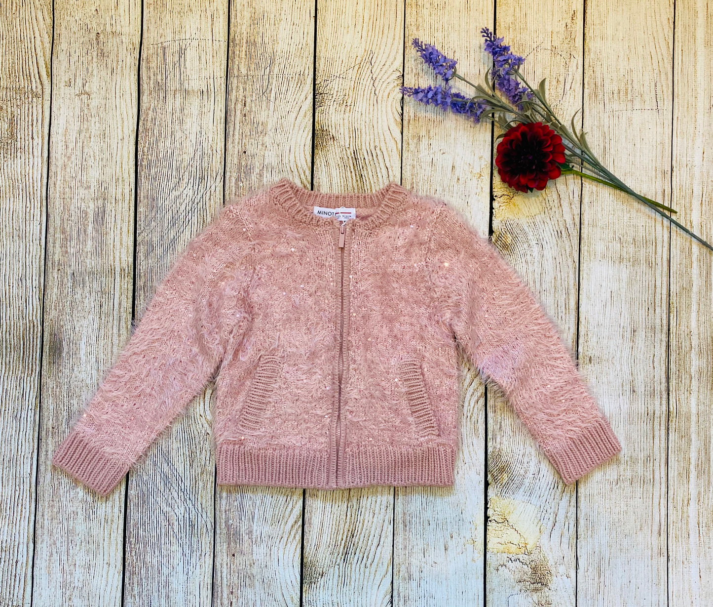 Cárdigan estilo bomber de lentejuelas mullido