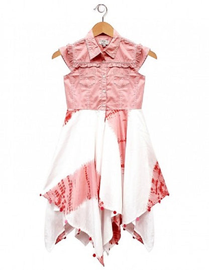 Vestido vaquero con estampado tie-dye