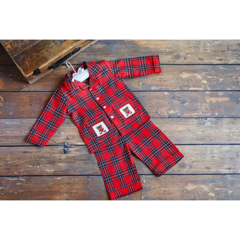 Pyjama écossais rouge « Donald » Aurora Royal