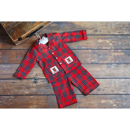 Pyjama écossais rouge « Donald » Aurora Royal