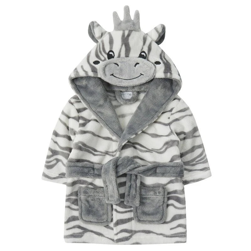 Bata polar de cebra para bebé